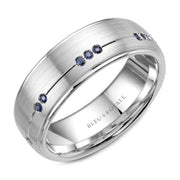 Men's Blue Sapphire Wedding Band
